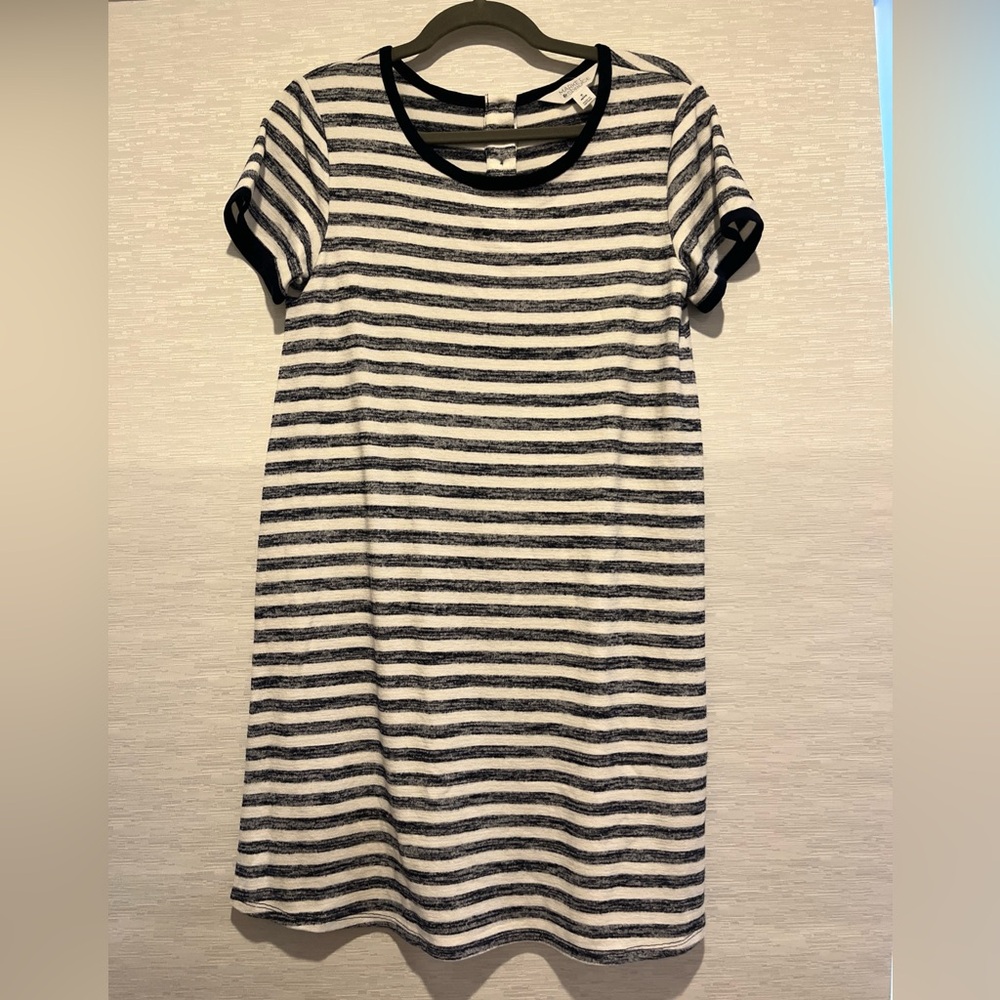 Market & Spruce Brittany Ringer T-Shirt Dress Navy Stripe Petite M NWT